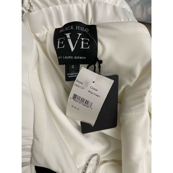 NWT BLACK HALO Lilliana Draped Off-The-Shoulder Gown $525 - Picture 7 of 7